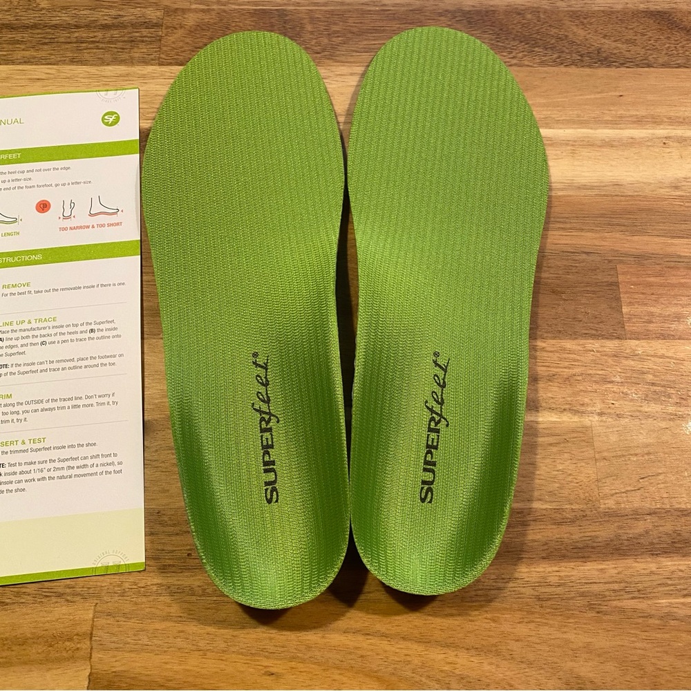 Superfeet shoe inserts size D